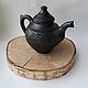 Teapot-black-flattened ceramic. Teapots & Kettles. Mochalka.. My Livemaster. Фото №4