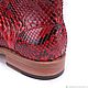 Men's ankle boots, Python leather, red. Boots. SHOES&BAGS. My Livemaster. Фото №4