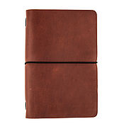Notebook genuine leather and handmade with magnetic button