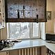 Roman and roll-up curtains: Roman shade in the kitchen. Roman and roller blinds. PROFIDecor - CURTAINS. My Livemaster. Фото №4