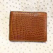 Сумки и аксессуары handmade. Livemaster - original item Wallet made of genuine crocodile leather, in light brown color.. Handmade.