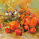 Pumpkins - oil painting. Pictures. Annet Loginova. Online shopping on My Livemaster.  Фото №2