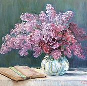 Картины и панно handmade. Livemaster - original item Oil painting lilac cranberry. Handmade.