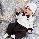 Комплект на выписку из роддома, боди для новорожденных, ползунки и шапочка Комплект на фотосессию от Марины Делавье