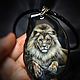  lacquer miniature Lion. Pendant. Olesy Losygina. Online shopping on My Livemaster.  Фото №2