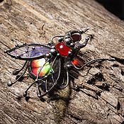 Украшения handmade. Livemaster - original item Scarab Beetle Red Brooch (bro-003-02-02). Handmade.