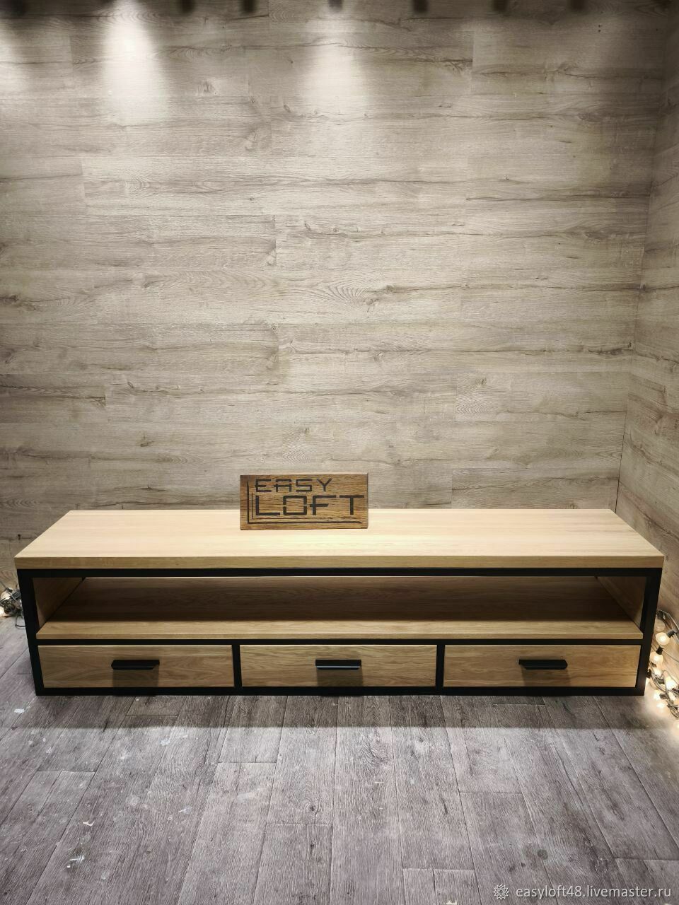 Тумба Лофт из дуба LOFT BOX B-084 на заказ в интернет-магазине Ярмарка ...