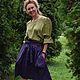 Заказать Юбка "Фиолетовая в клеточку". EcoFashion. Ярмарка Мастеров. . Юбки Фото №3