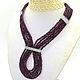 Necklace 'Infinity' faceted garnet, beads, Necklace, Taganrog,  Фото №1
