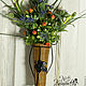 Цветы в корзинке-кашпо в металлическом подвесе, Композиции, Санкт-Петербург,  Фото №1