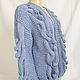 Вязаный кардиган крупной вязки. Кардиганы. Knit by Heart - Вязаная одежда 富. Ярмарка Мастеров.  Фото №8