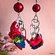 Asymmetric earrings ' macaw Parrots'. Miniature birds. Earrings. Coffeelena. My Livemaster. Фото №6
