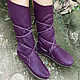 Заказать Кожаные мокасины "Purple Dream". HolyCowChic. Ярмарка Мастеров. . Мокасины Фото №3