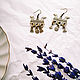 Earrings 'Pair of horses», Tassel earrings, Syktyvkar,  Фото №1