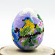 Easter egg from beads 'birds on a branch', Eggs, Naberezhnye Chelny,  Фото №1