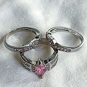 Украшения handmade. Livemaster - original item Transformer Ring Sapphires pink. Handmade.