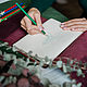 Скетчбук из кожи с ручной вышивкой Koi. Скетчбуки. Юлия Врублевская (vrublevsky-j). Ярмарка Мастеров.  Фото №5
