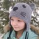 Шапка зимняя или на раннюю весну. Шапки. Наталья .   knitting_family_. Ярмарка Мастеров.  Фото №5