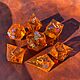 Дайсы, кубики ручной работы для DnD (Dungeons and Dragons) Golden Fall, Фишки и кости, Барнаул,  Фото №1