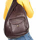 Leather backpack 'El Paso' brown ( pocket), Backpacks, St. Petersburg,  Фото №1