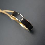 Украшения handmade. Livemaster - original item Gold ring with ebony and diamonds German Kabirski. Handmade.