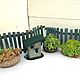 Jardín miniatura Valla y musgo para Mini Jardín (miniatura de la casa de muñecas), Decoration for flower pots, Salsk,  Фото №1