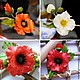 Brooch-barrette 'Poppies'-cold porcelain, Brooches, Rostov-on-Don,  Фото №1