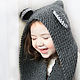Knitted hood-scarf 'Mouse', Hoods, Moscow,  Фото №1