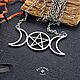 Triune Moon Pendant with a pentagram (Triple Moon Symbol). Pendant. Borowski store. My Livemaster. Фото №5