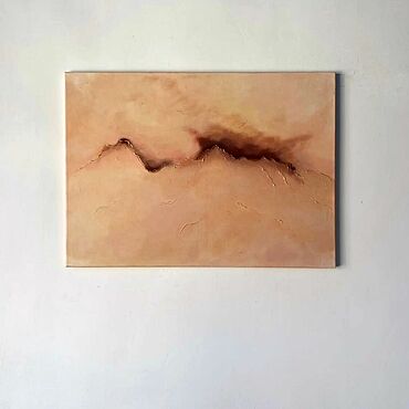 Картины и панно ручной работы. Ярмарка Мастеров - ручная работа Картины: Абстракция картина нежно розовая. Handmade.