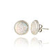 White carnations with sequins new year 'Northern lights', Stud earrings, Moscow,  Фото №1