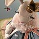 Зайка с собачкой. Мягкие игрушки. Vera Chernikova. Интернет-магазин Ярмарка Мастеров.  Фото №2