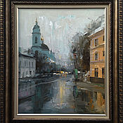 Картины и панно handmade. Livemaster - original item The view on the street. Sergius of Radonezh/ 60h50 cm / oil on canvas. Handmade.