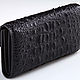 Кошелек-клатч женский из кожи крокодила IMA0007B1. Кошельки. CrocShop товары из экзотической кожи. Ярмарка Мастеров.  Фото №4