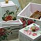 Jar box for bulk products roses shabby style. Dinnerware Sets. Studio Villa-Oliva. My Livemaster. Фото №6