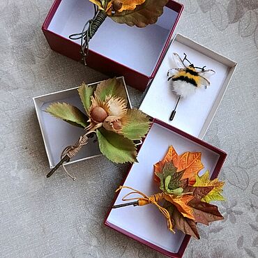 Цветы и флористика ручной работы. Ярмарка Мастеров - ручная работа Брошь. Handmade.
