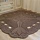 Carpets for home: beige square openwork carpet Tulip. Floor mats. knitted handmade rugs (kovrik-makrame). Online shopping on My Livemaster.  Фото №2