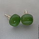 Studs earrings jade color, Stud earrings, Irkutsk,  Фото №1