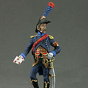 Сувениры и подарки handmade. Livemaster - original item Tin soldier 54 mm. in the painting. Napoleonic Adjutant of the General. Handmade.