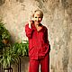 Silk pajamas 'Red wine'. Suits. Alexandra Maiskaya. My Livemaster. Фото №5