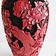 Vintage vase red Chinese carved lacquer. Vintage interior. Czechvintage (Czechvintage). My Livemaster. Фото №4