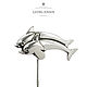 Винтаж: Серебряная булавка GEORG JENSEN «Дельфины». Дания. Зажимы для галстука винтажные. Monsieur Quemado: Серебро и Кожа. Ярмарка Мастеров.  Фото №6