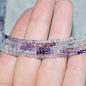 Работы для детей, handmade. Livemaster - original item Beautiful beads with cut natural fluorite. Handmade.