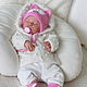 Комплект "Котик" в бело-розовом цвете. Комплекты одежды для малышей. Ивочкина Юлия. Ярмарка Мастеров.  Фото №5