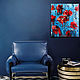 Oil painting abstract flowers red poppies as a gift, Pictures, Moscow,  Фото №1