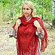  Delicate delicate down shawl-cobweb color burgundy. Shawls. Down shop. Online shopping on My Livemaster.  Фото №2