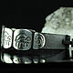 Leather bracelet with silver inserts Rock Paintings RO0003. Bead bracelet. Sunny Silver. My Livemaster. Фото №4