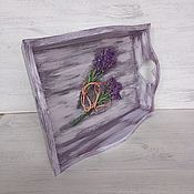 Для дома и интерьера handmade. Livemaster - original item Wooden tray with lavender.. Handmade.
