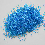 Материалы для творчества handmade. Livemaster - original item Japanese Delica seed beads 15/0 Transparent Capri Blue Matted 5 g. Handmade.