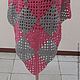 Knitted pink and gray poncho. Ponchos. vyazanaya6tu4ka. Online shopping on My Livemaster.  Фото №2